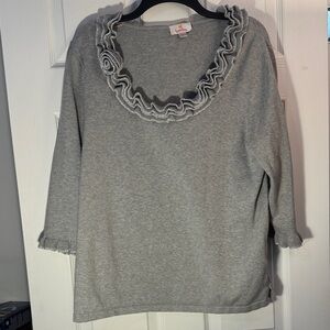 Quacker Factory Soft Gray Sweater